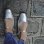 Chaussures - Babies cuir argent  élégantes et incontournables - ATELIER COSTÀ