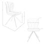 Chairs - Light green leatherette swivel chair - ANGEL CERDÁ