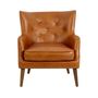 Armchairs - Chester armchair in brown leather - ANGEL CERDÁ