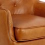 Armchairs - Chester armchair in brown leather - ANGEL CERDÁ