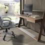 Chairs - Swivel office chair in grey leatherette - ANGEL CERDÁ