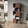 Office furniture and storage - Walnut wood shelving unit with doors - ANGEL CERDÁ