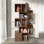 Office furniture and storage - Walnut wood shelving unit with doors - ANGEL CERDÁ