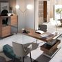 Sideboards - Walnut sideboard and black mirror glass - ANGEL CERDÁ