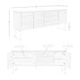 Sideboards - Walnut sideboard and black glass top - ANGEL CERDÁ