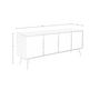 Mobilier et rangements pour bureau - Buffet en noyer avec portes miroir en verre noir - ANGEL CERDÁ