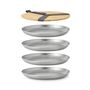 Cuisines de jardin - Ensemble d'assiette -  4 pièces - Acier Inoxydable - BLACK+BLUM EUROPE