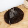 Beds - Round Natural Sheepskin Pet Bed - Brown - MELLOW CONCEPT STORE