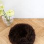 Beds - Round Natural Sheepskin Pet Bed - Brown - MELLOW CONCEPT STORE