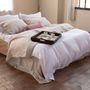 Bed linens - TRIVIA SET - Pure washed linen flat sheet with 2 pillowcases - NORA V