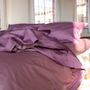 Linge de lit - ENSEMBLE POMONA – Drap plat et 2 taies d’oreiller en satin de coton - NORA V