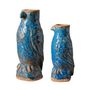 Vases - S/2 Blue parrot vases - CHEHOMA