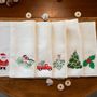 Table linen - UNI — 6 embroidered placemats made of pure linen - NORA V