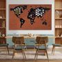 Services - Casier à vin en acier avec carte du monde - INCREDIBLE DESIGNS