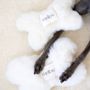 Decorative objects - Natural Sheepskin Dog Toy: Bone - White - MELLOW CONCEPT STORE