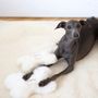 Decorative objects - Natural Sheepskin Dog Toy: Bone - Beige - MELLOW CONCEPT STORE