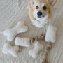 Decorative objects - Natural Sheepskin Dog Toy: Bone - Beige - MELLOW CONCEPT STORE
