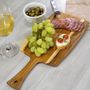 Kitchen utensils - Edge Grain Teak Wood Paddleboard 43.2cm x 19.1cm x 1cm - STOLF LTDA