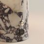 Desk lamps - Auríe Portable Lamp in Linen & Calacatta Viola Marble - BLOSSHOLM