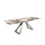 Dining Tables - Rectangular porcelain marble and steel extending dining table - ANGEL CERDÁ