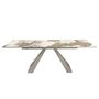 Dining Tables - Rectangular porcelain marble and steel extending dining table - ANGEL CERDÁ