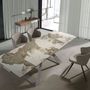 Dining Tables - Rectangular porcelain marble and steel extending dining table - ANGEL CERDÁ