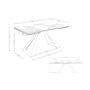 Dining Tables - Rectangular porcelain marble and steel extending dining table - ANGEL CERDÁ