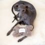 Decorative objects - Natural Woolen Dog Toy: Bone - Charcoal - MELLOW CONCEPT STORE