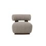 Armchairs - FAUTEUIL 'MADRID' TISSU BOUCLÉ BEIGE/BRUN - FANCY