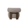 Armchairs - FAUTEUIL 'MADRID' TISSU BOUCLÉ BEIGE/BRUN - FANCY