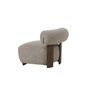 Armchairs - FAUTEUIL 'MADRID' TISSU BOUCLÉ BEIGE/BRUN - FANCY
