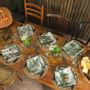 Assiettes de réception - CONIFEURS │ Serviettes en lin 100% - LINOROOM 100% LINEN TEXTILES