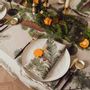 Assiettes de réception - CONIFEURS │ Serviettes en lin 100% - LINOROOM 100% LINEN TEXTILES