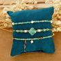 Jewelry - Steel and Turquoise Multirow Bracelet - MERVEILLES DU MONDE BIJOUX