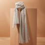 Foulards et écharpes - Chèche homme rayé bleu ciel blanc SIDI KAOUKI - AV08 PARIS