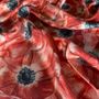 Scarves - Silk Scarf Red Muse 90X90 CM - RALUFINEART