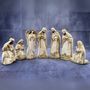 Crèches et santons - Crèche Élégante – Ensemble de 8 Figurines Blanc et Or - BLUE STAR B.V.