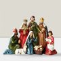Crèches et santons - Crèche Compacte – Figurine Peinte à la Main en Une Seule Pièce - BLUE STAR B.V.