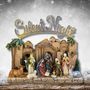 Crèches et santons - Crèche Lumineuse LED – Bâtiments Sable « Silent Night » - BLUE STAR B.V.