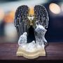 Crèches et santons - Crèche LED Style Cristal avec Ailes d’Ange – Lumière et Musique - BLUE STAR B.V.