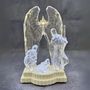 Crèches et santons - Crèche LED Style Cristal avec Ailes d’Ange – Lumière et Musique - BLUE STAR B.V.