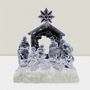 Nativity scenes and santons - Crystal-Style LED Nativity Scene – Lighted with Music & Star Detail - BLUE STAR B.V.
