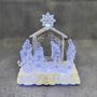 Nativity scenes and santons - Crystal-Style LED Nativity Scene – Lighted with Music & Star Detail - BLUE STAR B.V.