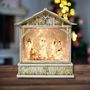 Crèches et santons - Lanterne Crèche LED avec Paillettes, Lumière Chaleureuse, Minuterie et DC - BLUE STAR B.V.