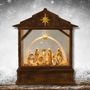 Crèches et santons - Lanterne Crèche LED avec Paillettes, Lumière Chaleureuse, Minuterie et DC - BLUE STAR B.V.