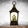 Crèches et santons - Lanterne Crèche LED Classique avec Paillettes, Lumière Chaleureuse, Minuterie et DC - BLUE STAR B.V.