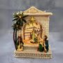 Nativity scenes and santons - LED Nativity Scene with Palm Trees, Warm White Light, Timer & DC - BLUE STAR B.V.