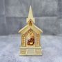 Crèches et santons - Lanterne Église LED avec Vitraux, Lumière Chaleureuse, Minuterie et DC - BLUE STAR B.V.