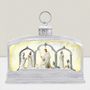 Nativity scenes and santons - White LED Nativity Lantern with Gothic Arches, Warm White Light, Timer & DC - BLUE STAR B.V.
