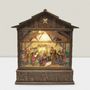 Nativity scenes and santons - Nativity Scene Lantern with Warm LED, Glitter Effect & Timer Function - BLUE STAR B.V.